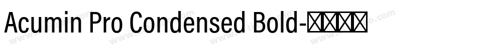 Acumin Pro Condensed Bold字体转换